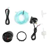 Qiilu 2-in-Turbo-Ladedruckanzeige-Kit 2 Bar DC12V Buntes Display Auto-Turbo-Druckladeanzeige-Messgerät-Set Universal-Auto-modifizierte Teile