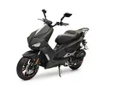 Motorroller BAD s Mattschwarz 50ccm 25 kmh Mofa Sportlich Scooter