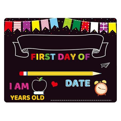 Generisch Zurück zur Schulbehörde | 10 "x 12" doppelseitige zurück zum Schulschild | Wiederverwendbares Schulschild -Foto -Requisite zurück in die Schulmaterial