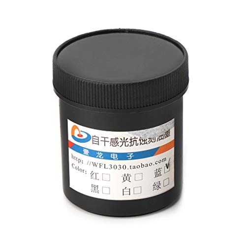 Photoresist Anti-Ätz-blaue Farbe, 100 g, für PCB-Trockenfolie, Ersatzwiderstand für Metall, Anti-Ätzen