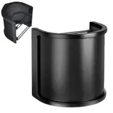 Jubepk Windschutz-Mikrofone, Mikrofon-Netz, 8,9 x 8,9 cm, Handmikrofon-Schild, doppellagige Geräuschunterdrückung, Abdeckung für Podcasting, Karaoke, Musikaufnahmestudio, Schwarz