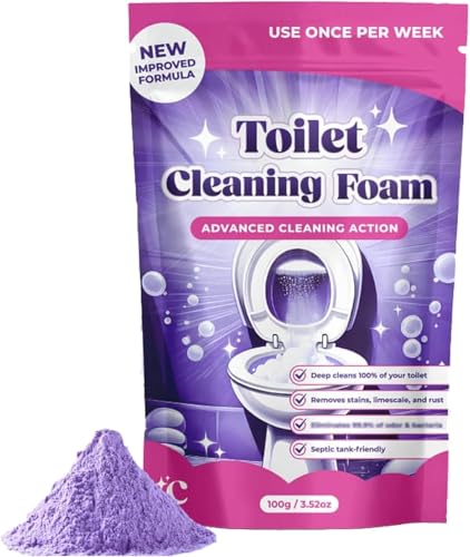 Fizzclean Toilet Cleaner, Fizz Clean Toilet Cleaner, Fizzclean Toilet Cleaning Foam, Insta-Action Fizzclean Foam for Sparkling Clean Toilet, Touch Free Foaming Toilet Cleaning Foaming Powder(1pcs)