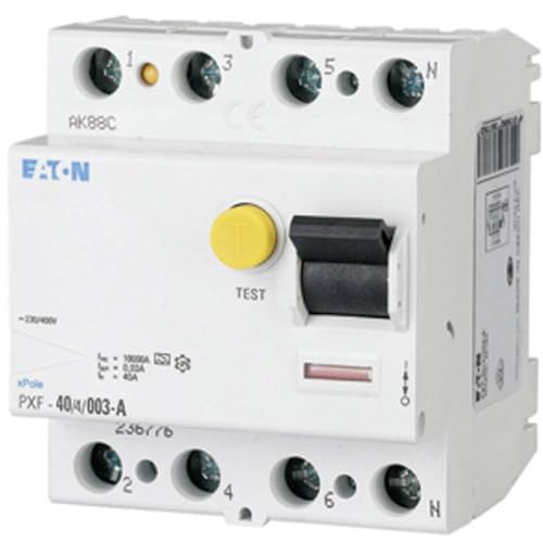 Eaton 236776 Fi-Schutzschalter 4 Polig, 40A, 30mA, PXF 40/4/0.03A