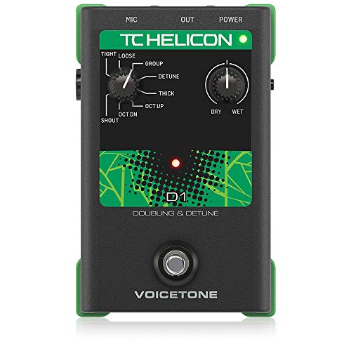 TC Helicon VOICETONE D1 Stompbox mit einem Knopf für realistische Stimmverdopplungseffekte