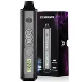 Vaporizer Cannabis IOUQ KIT Verdampfer e zigarette Keramische Heizkammer LCD Display Bildschirm unterstützt weed präzise Temperaturregelung Tabakerhitzer -Starlight Black