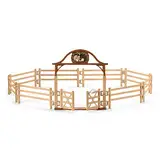 schleich 42434 Pferdekoppel mit Eingangstor, für Kinder ab 5-12 Jahren, HORSE CLUB - Zubehör