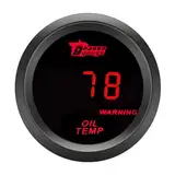 ETOPARS Universelle Auto Öltemperaturanzeige 2Zoll 52mm Auto Öltemperatur Messgerät Digitales Celsius Öl Temperatur Anzeige Öltemp Rot Lichtanzeige Instrument Rauchtönung Len