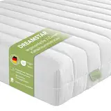 DREAMSTAR Simple Flex Duo I ergonomische 7-Zonen Kaltschaummatratze I Rollmatratze 12 cm hoch I Öko-Tex Zertifiziert I Härtegrad 2 und 3 (H2 & H3) I 90 x 200 cm