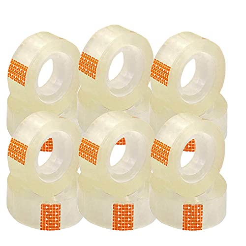 various Celo Klebeband, transparent, extra stark, 12 Rollen, 18 mm x 35 m, für den allgemeinen Gebrauch für Schule, Zuhause und Büro