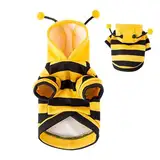 Bienen-Hundekostüm, Halloween-Kostüm, Bienen-Halloween-Kapuzenpullover, niedliches Kostüm, Bekleidung, Mantel, Kleidung, Haustierbedarf, Cosplay-Outfits, Polyester, niedlicher Kapuzenmantel (L)