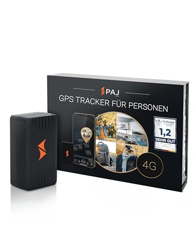 PAJ GPS Tracker - People Finder 4G - Mini GPS Tracker für Kinder, Senioren, Demenz - bis zu 5 Tage Akkulaufzeit - kleines Ortungsgerät mit Live-Ortung, Alarmbenachrichtigungen im Notfall