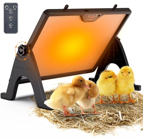 Heizungen für HüHnerstäLle, 35℃-75℃ Wärmeplatte Küken, Hühnerstall Heizung für 360° Drehung, für Hühner, Kätzchen, Welpen, Haustiere
