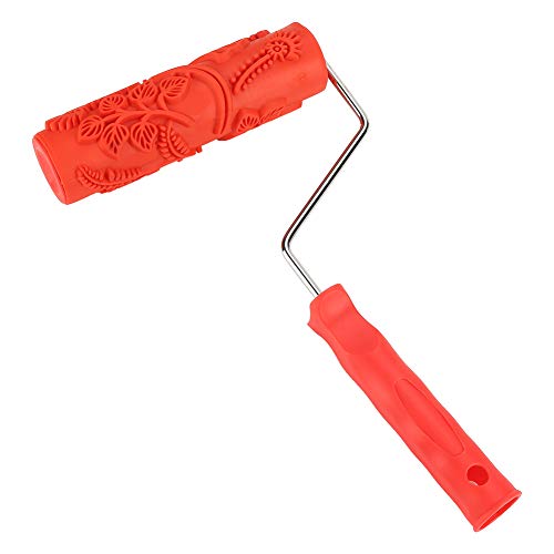 7 '' Texture Roller Gemusterte Farbroller Dekorative Kunstroller Dekorative Gummiwalze mit Kunststoffgriff für die Hauptwanddekoration
