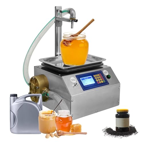 Quantitative Füllmaschine für viskose Flüssigkeiten | Füllvolumen 20ml-10000ml | Automatica liquid-Honigfüllmaschine Tahini-Kleber Viskose Flüssigkeitsabfüllmaschine, Durchflussrate (MAX) 15 l/min