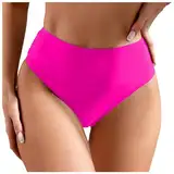 Bikini Für Mollige Damen Damen Plus Size Bikinihose mit hoher Taille, Badehose, Strandshorts, gerüschte Unterseite, hoch geschnittene Badehose, vollständig bedeckende 10 Schwarze T Shirts (L)