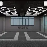 LED Hexagon Beleuchtung für Garage Werkstatt Showroom 14 Felder 2,44 x 4,85 m