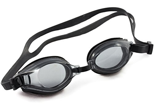 Gator Optische Schwimmbrille für Erwachsene mit transparenten Gläsern, Korrekturglas je Auge sowie Brillenfarbe frei wählbar