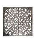 LUNA WAY CAST IRON - Dekoratives Lüftungsgitter aus Gusseisen | Robust und Langlebig | Für Kamine und Öfen | Zeitloses Design | 30x30 cm, Grau, Eisen und Gusseisen