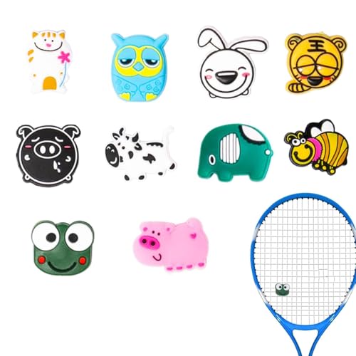 JJiaoLinin Tennis-Vibrationsdämpfer, 10 Stück Tennis Dämpfer Kinder Silikon Tennisschläger Stoßdämpfer Cartoon Vibrationsdämpfer Tennis, für Tennisschläger, Badmintonschläger, Squash Schläger