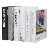 6 Pcs Dekorative Bücher für Heimdekor, Deko Dekorative Bücher Dekobücher Faltbare Gefälschte Bücher Kartonschachtel nur Gefälschte Bücher Display Bücher für Couchtisch Regale Dekobücher für Büro