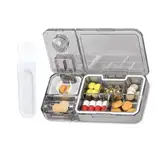 3 In1 Tablettenteiler Pillenspender Tablettenmörser Tablettenschneider Tablettenzerkleinerer Pillenteiler Tabletten Zerkleinern,Multifunktionaler Tablettenteiler für kleine tabletten Große Pillen Grau