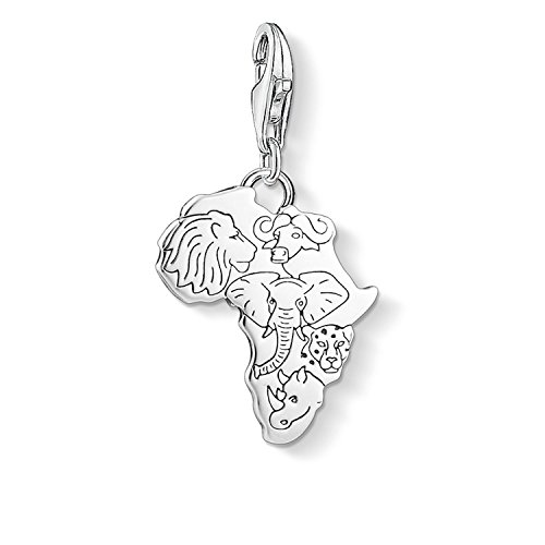 Thomas Sabo Damen Charm-Anhänger Afrika 925 Sterling Silber 1417-637-21