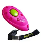 ASCO Premium Clicker für Clickertraining, Hunde Katzen Pferde Profi Clicker, Hundetraining Klicker, pink, ASCO-08P