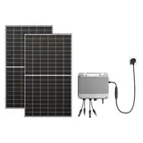 Zendure 1000W Balkonkraftwerk - Balkonkraftwerk 800W komplett Steckdose - neuester SolarFlow800 800 Watt Wechselrichter - Solaranlage Komplettset - 500W x2 bifaziale Solarmodule inkl. Zubehör