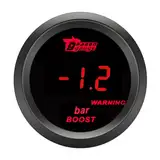 ETOPARS Universelle Auto Ladedruckanzeige 2Zoll 52mm Auto Turbo Boost Messgerät Digitales Bar Boost Anzeige Rot Lichtanzeige Instrument Rauchtönung Len