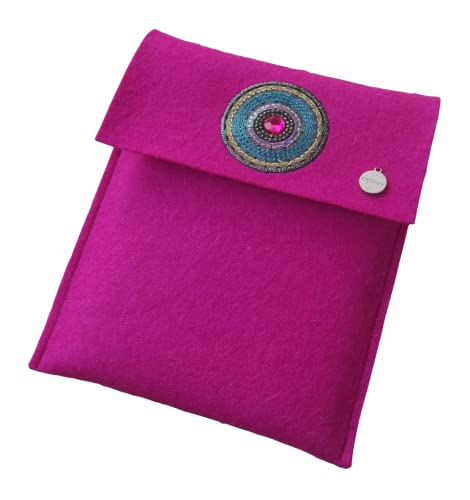 zigbaxx Tablet Hülle IBIZA Case Sleeve Filz u.a. für iPad Air Air2, iPad 9.7, iPad Pro 9.7 10.5 / iPad mini 2/3/4-100% Wollfilz - pink anthrazit-schwarz beige grau - Geschenk Weihnachten Geburtstag