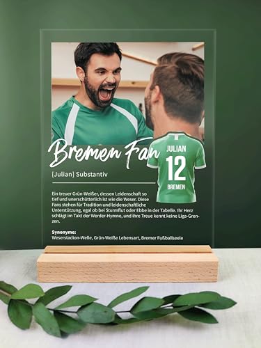 Bremen Geschenk personalisiert - Acryl Geschenk - Definition: Bremen Fan - Bremen Fanartikel, Bremen Fangeschenk, Bremen Geschenke, Geschenk für Bremenfans