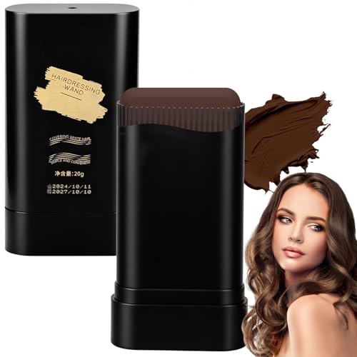 Vibbang Haarfärbekamm, Grauhaarabdeckung Frauen, Hair Concealer Men, Haar Concealer, Temporäre Haarfärbestift Bürste, Hochpigmentierter Haarwurzel-Concealer, Haaransatz-Shading-Stick