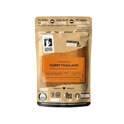 Bremer Gewürzhandel Thailand Curry, mittelscharf, aromatisches Thai Curry Pulver, leckerer Paprikageschmack, ideal für asiatische Speisen, 100g
