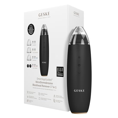 GESKE | SmartAppGuided™ MicroDermabrasion Blackhead Remover | 7 in 1 Mitesserentferner | Elektrischer Porenreiniger | Innovativer Vakuumsauger | Beauty Tools | Hautreinigungsgerät | Skincare Device