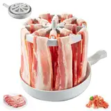 enseak Mikrowellen-speckkocher,Bacon Maker Mikrowelle,Microwave Bacon Tray Für Küche,Microwave Barbecue Grill, Bacon Wizard Microwave Crispy Bacon Maker,speckkocher-tablett Für Die Mikrowelle