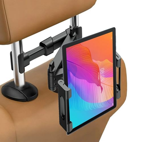 Tablet Halterung Auto, Tablet Halter Kopfstütze, Ausziehbare KFZ Tablet Halter Kopfstütze, Universal 360° DrehungTablet Kopfstützenhalter für iPad, Smartphone, Switch und 5,51-10,24 Zoll Geräte