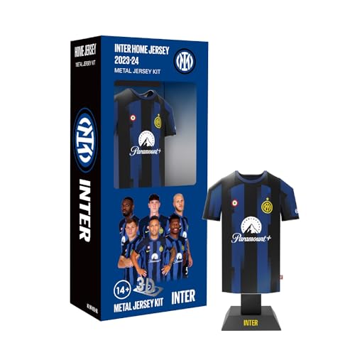 Inter Unisex – Erwachsene Maglia Home Trikot Heimtrikot 2023-2024 Miniatur Aluminium mit Aufbewahrungstasche zum Zusammenbauen, Blau Jersey, Miniatura