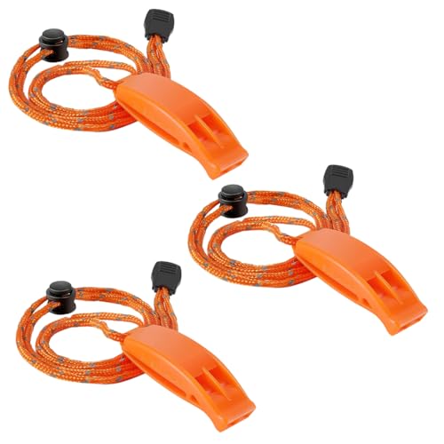LuLiyLdJ Trillerpfeife Laut Notfall, Notfallpfeife, Super Laute Sicherheitspfeife mit Lanyard, ideal für Kajakfahren, Bootfahren, Schwimmen, Überleben im Wasser, Wandern, Camping, Klettern, 3 Stück