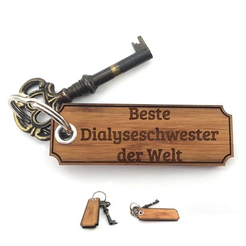 Mr. & Mrs. Panda Schlüsselanhänger Dialyseschwester - Geschenk, Abschluss, Holz Schlüsselanhänger, Berufsschule, Taschenanhänger, Gravur, Bachelor,