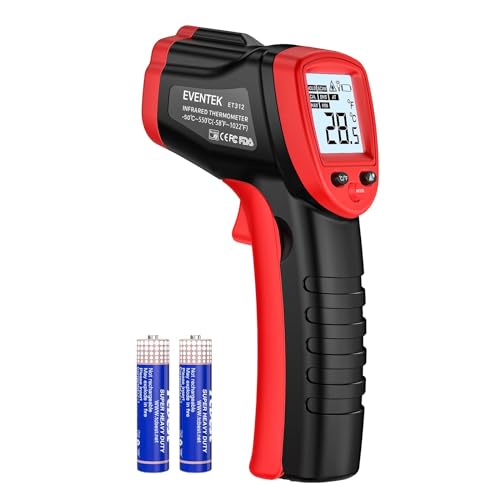 Infrarot Thermometer,Eventek IR-Laser Thermometer,Berührungslose -50°C-550°C (-58°F-1022°F),Digitale Temperaturpistole,Nicht medizinisch,nicht für den menschlichen Körper,um die Temperatur zu messen