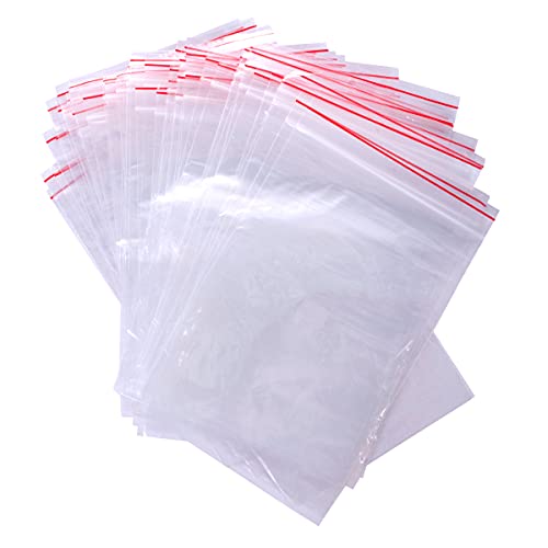 Pakomat Zip Beutel 100 stücke, Reißverschlusstaschen, Schnappverschluss, Druckverschluss, Beutel für verschiedene Materialien geeignet, Verpackungsbeutel, Polyethylenbeutel (10x15 cm)