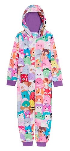 Squishmallows Mädchen Onesie Warm Fleece All In One Squish Squad Pyjamas Kinder Fleece Pjs Loungewear