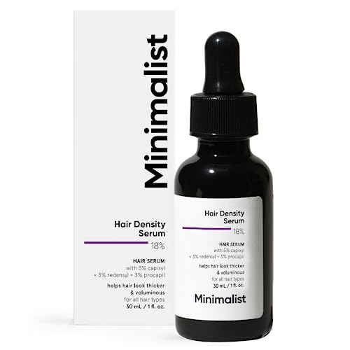 Minimalist Haarwuchs Actives 18% Haarwachstumsserum | Mit Procapil, Capixyl, Redensyl, Anagain & Baicapil zur Haarausfallkontrolle für Männer & Frauen, schwarz, 30 ml (1er Pack)