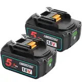 2X BL1850B 18V 5.5A Ersatzakku für Makita akku 18V BL1850 BL1850B BL1860 BL1860B BL1840B BL1840 BL1830 BL1835 BL1845 194204-5 LXT-400 Werkzeugakku