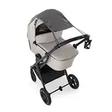 hauck Sonnensegel für Kinderwagen Buggy Sportwagen Geschwisterwagen, Baby Sonnenschutz mit UV Schutz UPF 50+, Flexibel Verstellbar, Klein Faltbar Einfach Verstaubar (Grau)