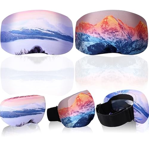 LUYANFX 2er Set Skibrille Schutzhülle, Mikrofaser Goggle Cover für Ski & Snowboard, Schutz vor Kratzern & Staub, Ideal für Reisen & Après-Ski (C)