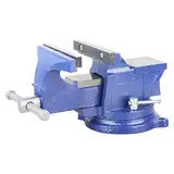 DAYUAN Schraubstock Drehbar 5'' Backenbreite Tischschraubstock mit Amboss 360° Drehbar Gusseisen Schraubstock Parallelschraubstock für Werkbank