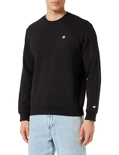 Champion Herren Legacy Basics-Powerblend Fleece Crewneck Sweatshirt, Schwarz, L