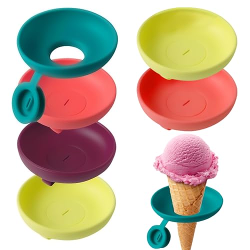 6 Stück Eishalterung Kinder, Tropffreie Eis Am Stiel-Halter, Eis Halter Für Kinder, In Farben Gelb Rot Grün Lila Ideal Für Zuhause, Picknick Und Kindergeburtstage