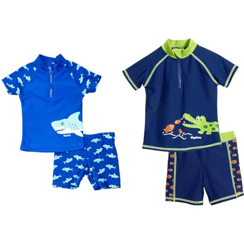 Playshoes zweiteilig Schwimmshirt Badeshorts Badebekleidung Hai 134-140 zweiteilig Schwimmshirt Badeshorts Badebekleidung Krokodil 134-140